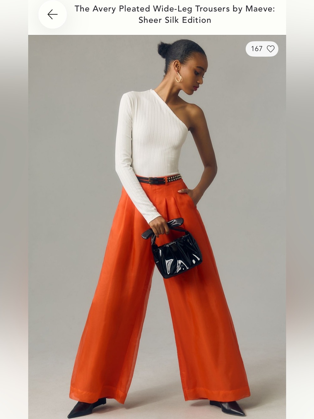 The Avery Pleated Wide-Leg Trousers - Sheer Silk Edition by Maeve, Anthropologie